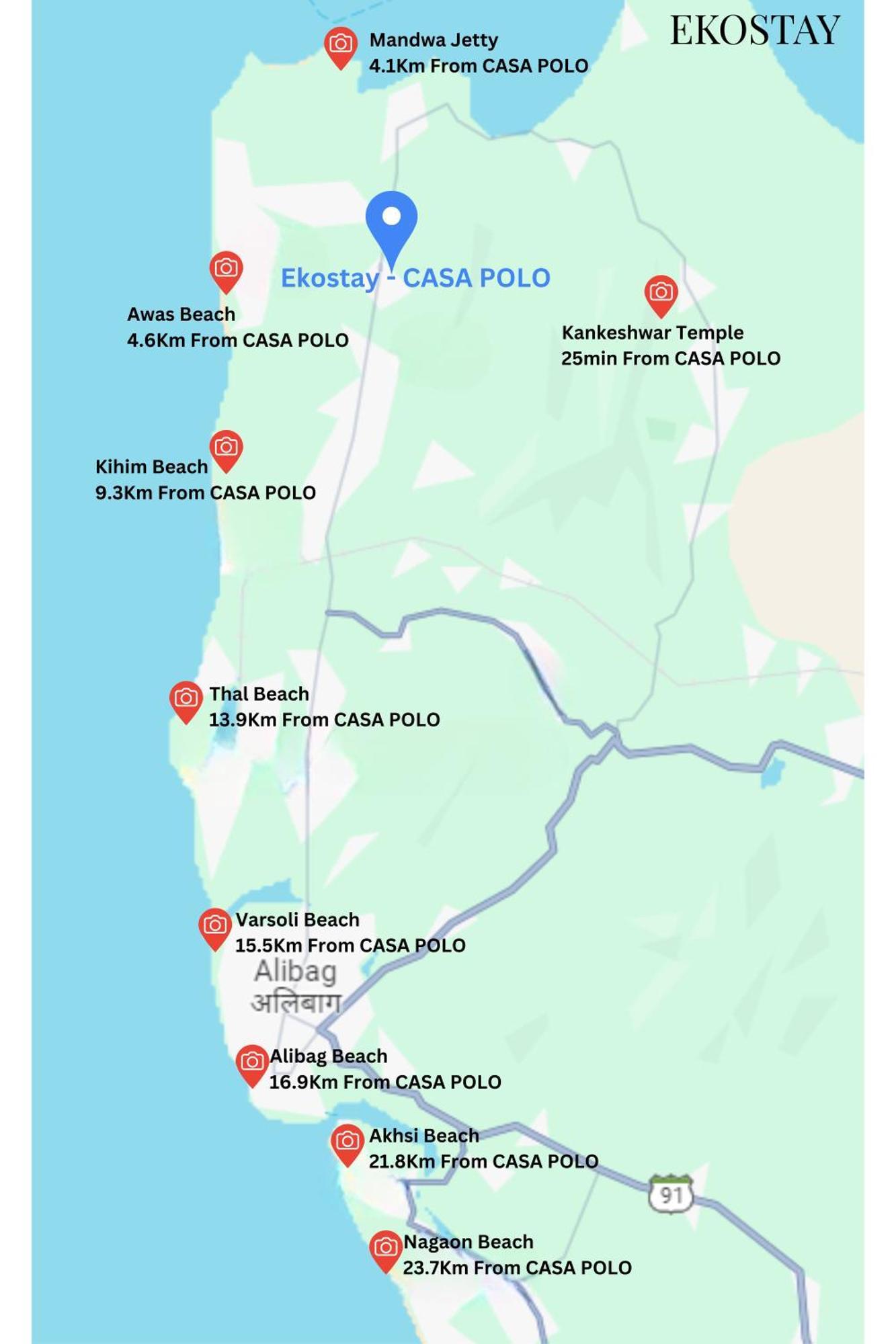 Eko Stay- Casa Polo Villa Alībāg Esterno foto